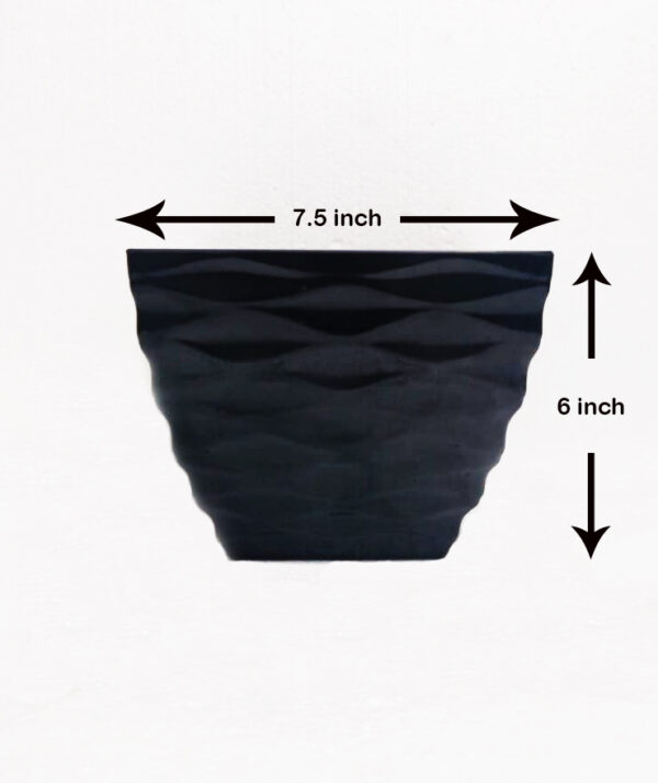 Premium Black Square Planter – Modern & Durable - Image 2